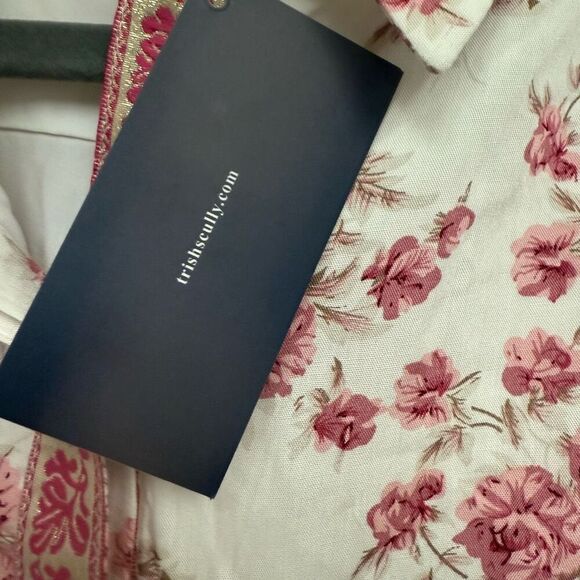 Trish Scully Pink Floral long sleeve mini dress size 4 - Picture 4 of 6